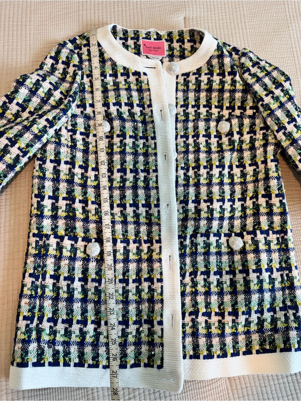 KATE SPADE Tweed Pattern Evening Jacket - Picture 13 of 13